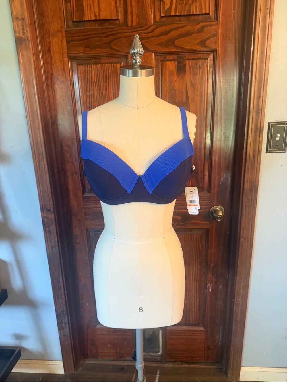 Tommy Bahama Navy and Royal Blue Underwire Bikini Bra